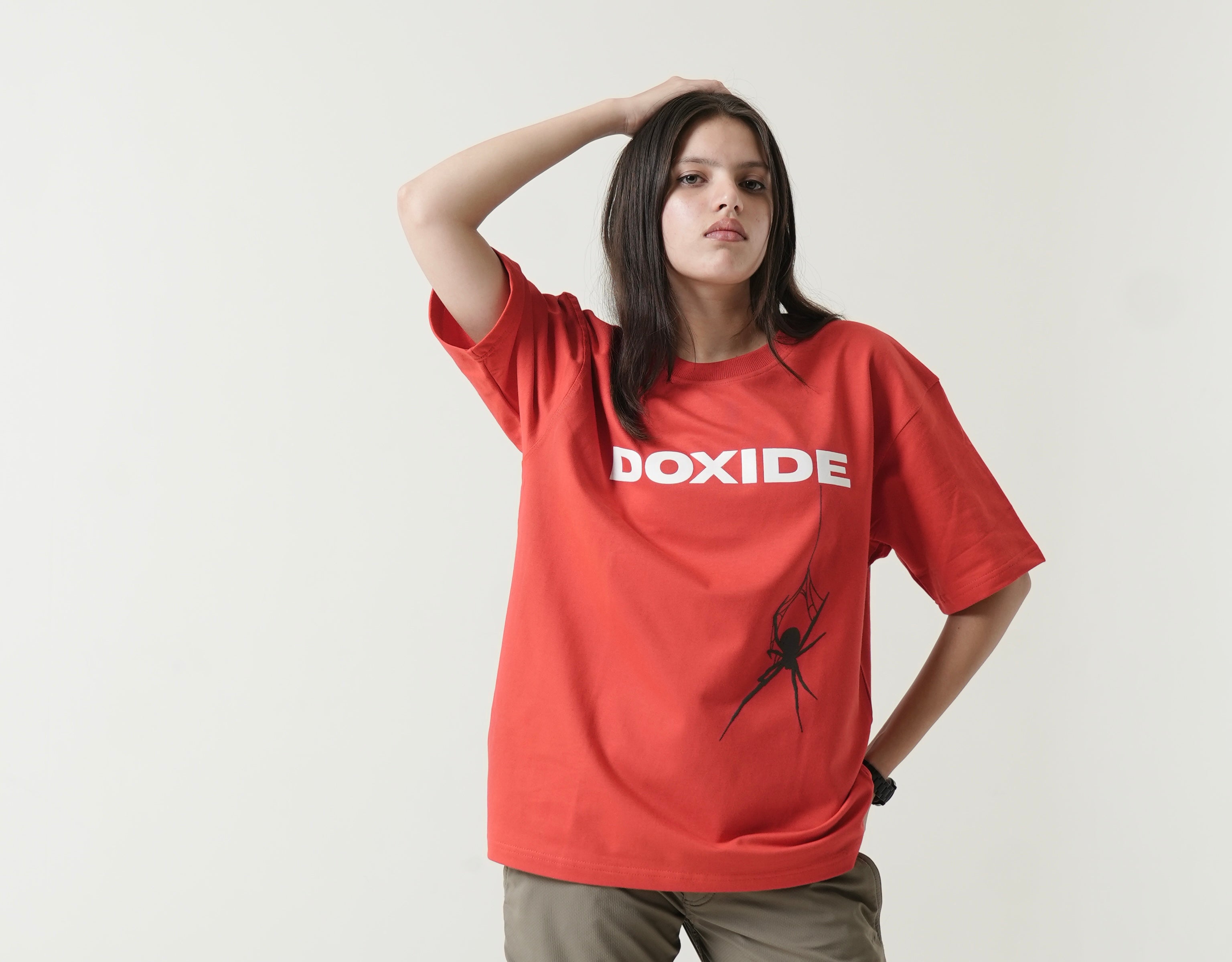DOXIDE “SPIDER” OVERSIZED TEE – RED
