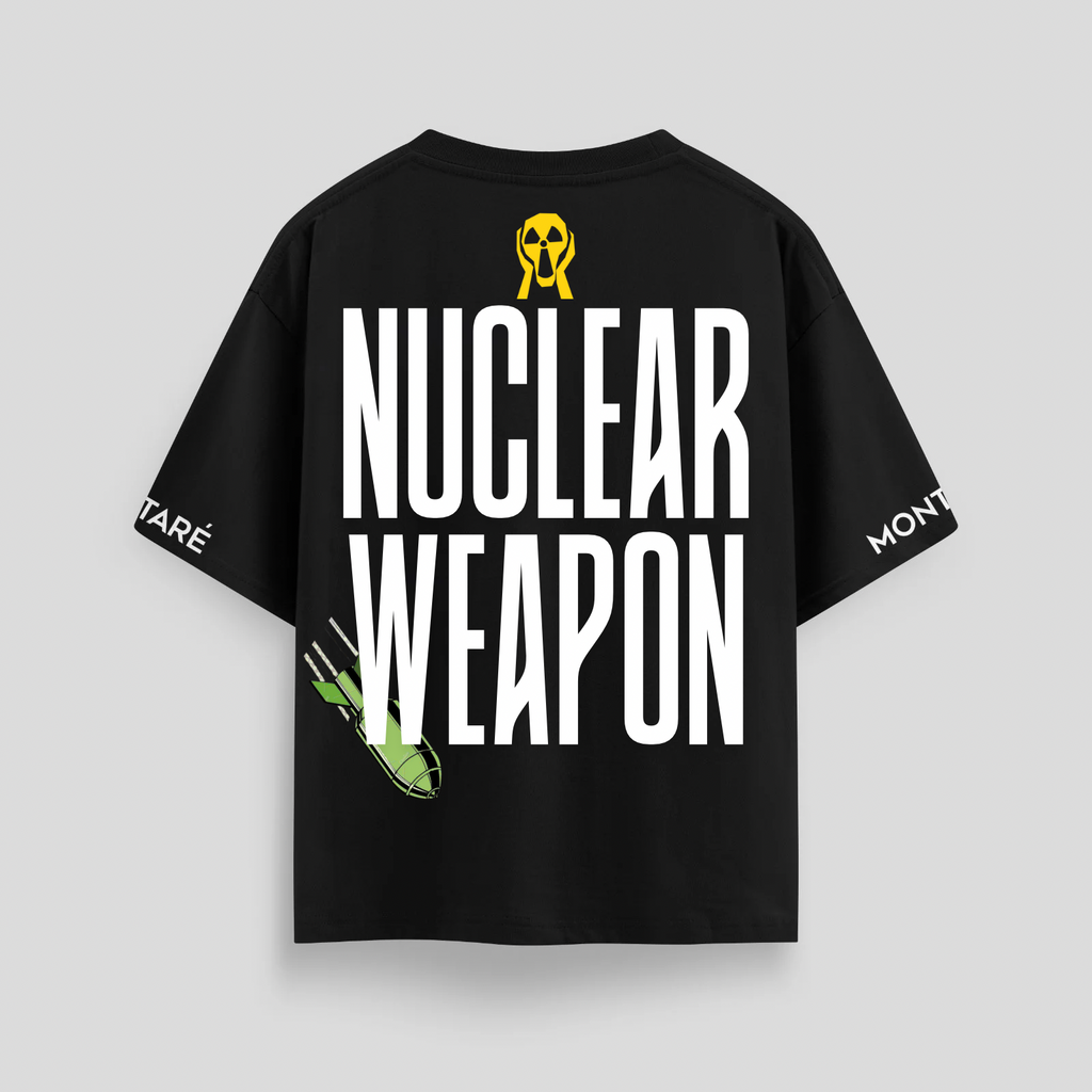 NUCLEAR WEAPON -oversized tee (Black)