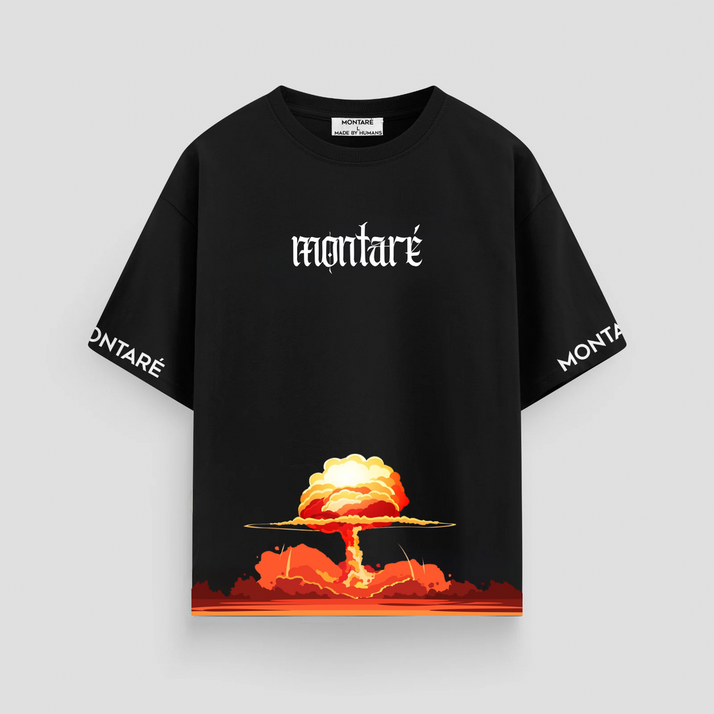 NUCLEAR WEAPON -oversized tee (Black)