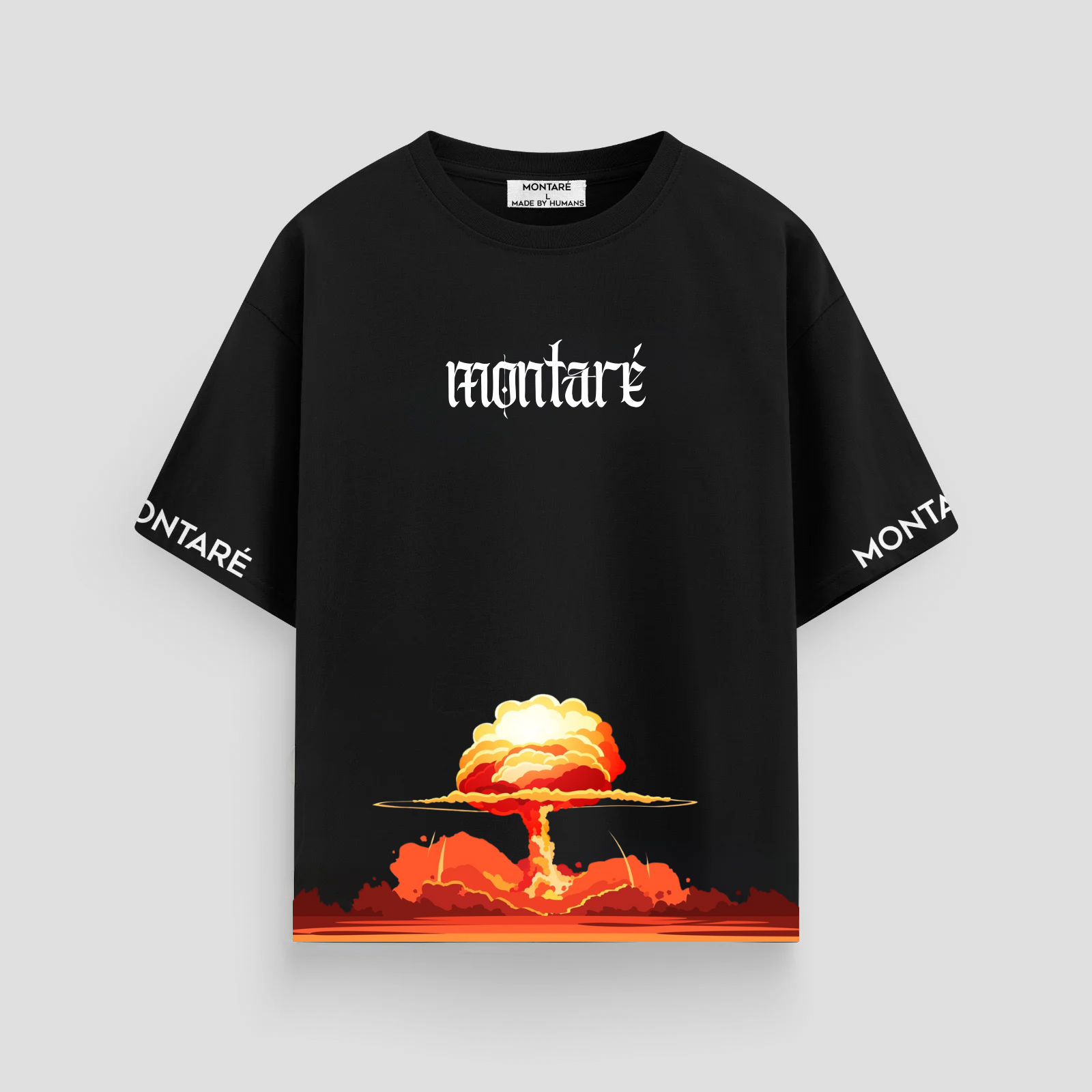 NUCLEAR WEAPON -oversized tee (Black)