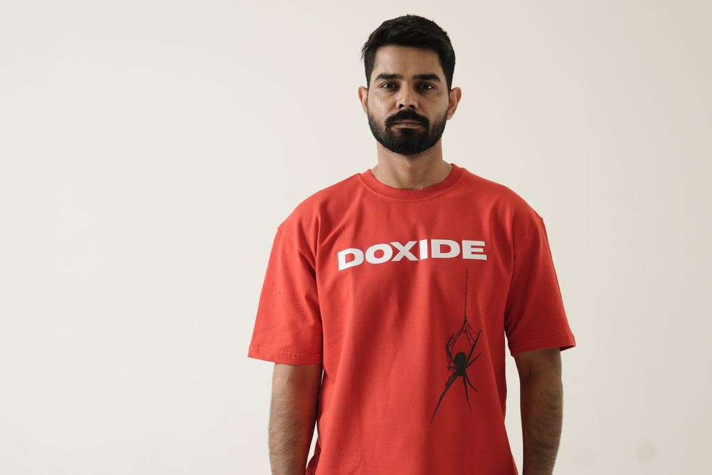 DOXIDE “SPIDER” OVERSIZED TEE – RED