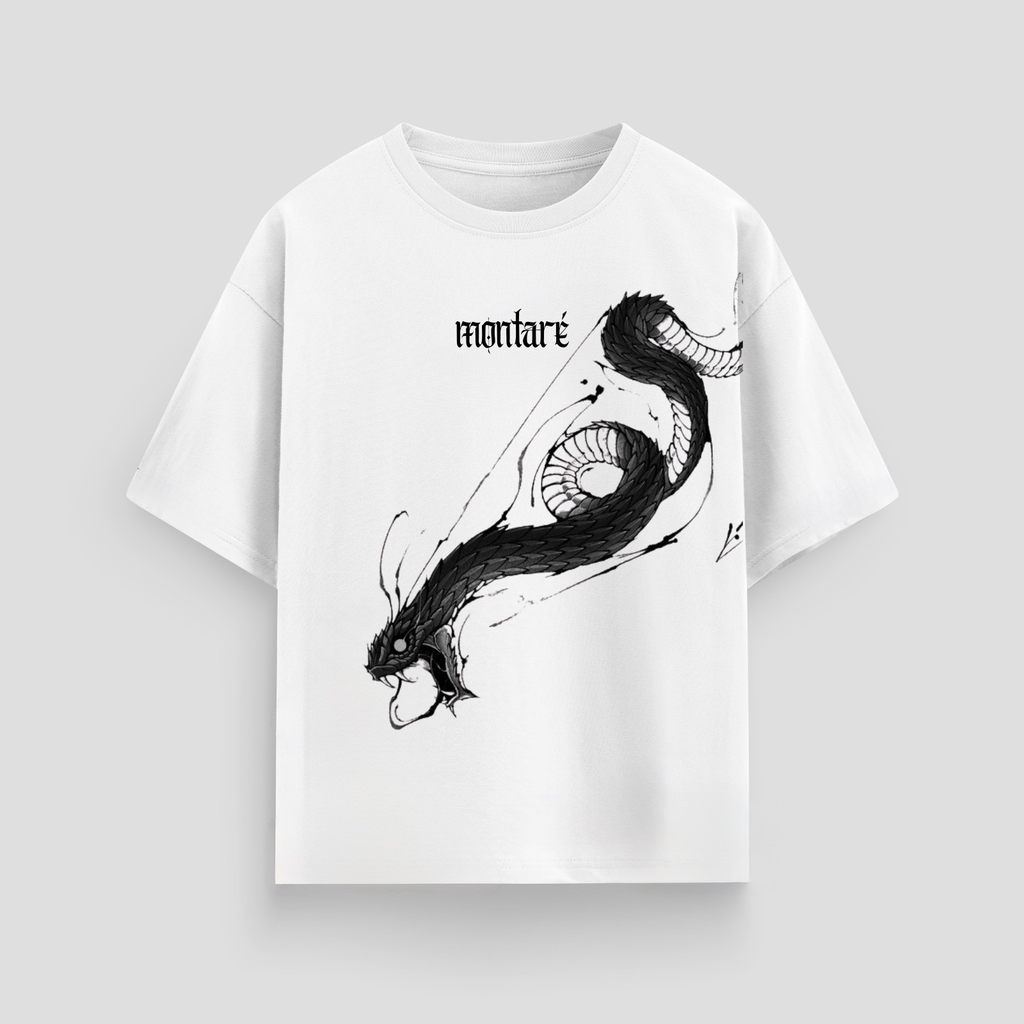 SERPENT INSPIRED - oversized tee (white)