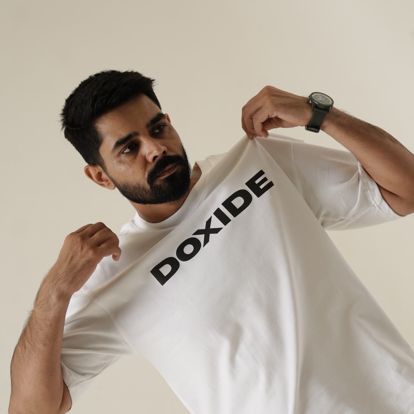 DOXIDE “SERPENT” OVERSIZED TEE – WHITE